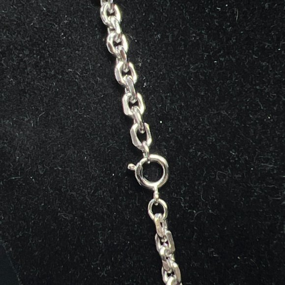 Vintage Heavy Silver Tone Cable Chain Necklace 25" (4171) - Picture 4 of 4